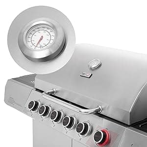 Royal Gourmet SG6002R 6-Burner Propane Grill with Sear Burner and Side Burner, Stainless Steel Cabinet Style Gas Grill with 71,000 BTU Output, for Outdoor Patio Garden Picnic Backyard Cooking, Silver