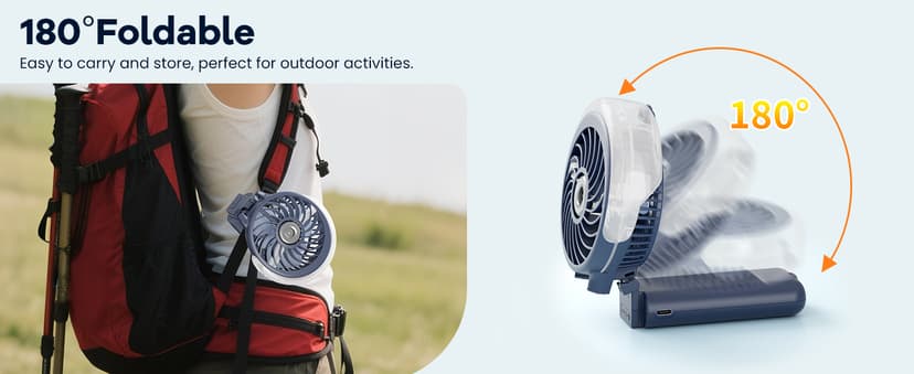 HandFan 5200mAh Upgraded Handheld Misting Fan, Portable Mister Fan Rechargeable, Spray Water Mist Fans, Electric Hand Cooling Ice Fans for Summer Beach Travel Concerts, Gifts for Women(Royal Blue)