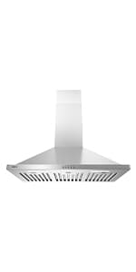 CIARRA Range Hood 30 inch 760m3/h Ductless Stove Hood Vent for Kitchen in Stainless Steel, Ducted and Ductless Convertible