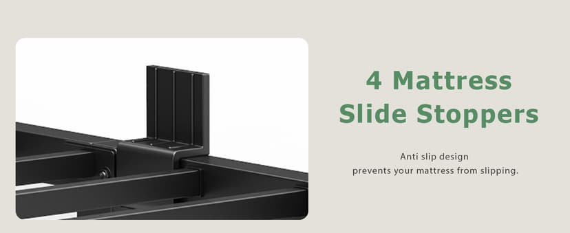 NKZ 14 Inch King Bed Frame, Sturdy Metal Platform with Round Corner Legs, 3,500 lbs Heavy Duty Steel Slat Support, Easy Assembly, Noise Free, No Box Spring Needed