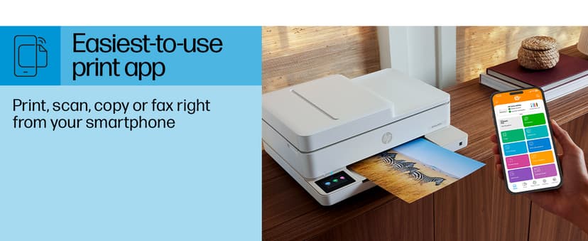 HP Envy 6555e Wireless All-in-One Color Inkjet Printer, Print, scan, Copy, Duplex Printing Best-for-Home, 3 month Instant Ink trial included (714N5A)