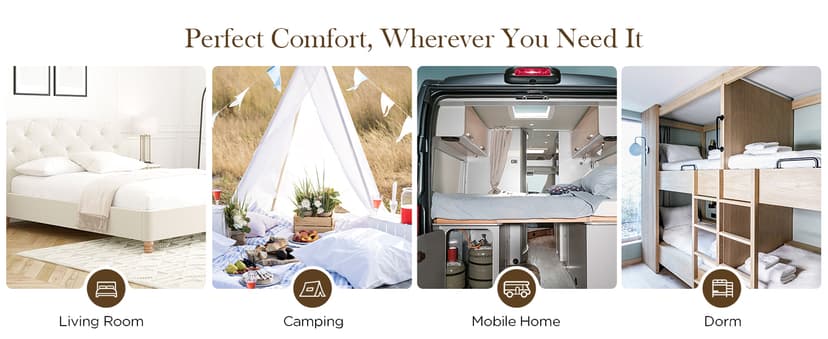 Decroom 3 Inch Memory Foam Mattress Topper Queen Size for Back Pain Relief, Thicked Down Alternative-Lined Mattress Pad,Filled with Breathable & Soft Memory Foam Pillow Top, 80x60x3 Inch