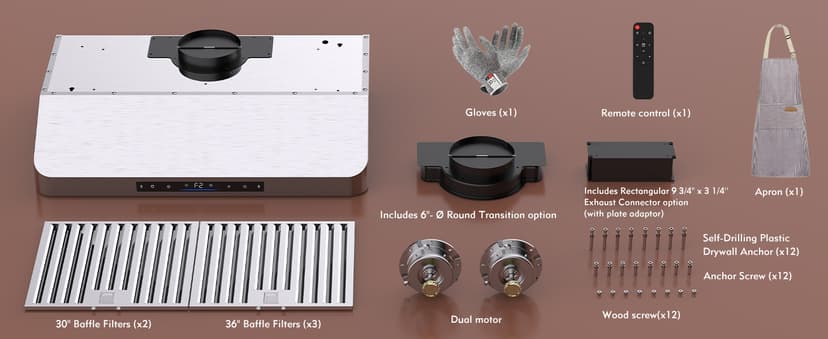 Under Cabinet Range Hood 30 Inch,900 CFM Stainless Steel Kitchen Stove Vent Hood with 4 Speed Exhaust Fan Gesture Sensing/Touch/Remote Control