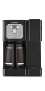 Cuisinart Single Serve + 12 Cup Coffee Maker, Offers 3-Sizes: 6-Ounces, 8-Ounces and 10-Ounces, Stainless Steel, SS-15P1
