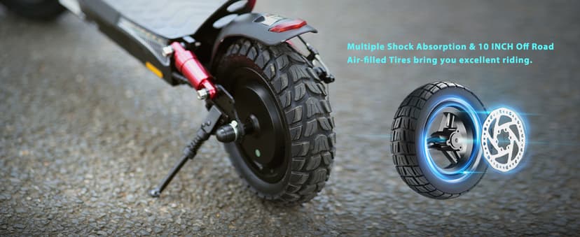 iScooter Electric Scooter, 10" Tires, 800W Motor E-Scooter Up to 25/28 Miles Range, Top Speed 24/28 MPH, Adjustable Handlebar Height, Folding Commuting Electric Scooter for Adults-(Optional Seat)