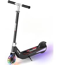 iScooter IK3/IK3Pro Electric Scooter for Kids Aged 6-12, LED Display, 3 Speeds, 3 Heights (IK3Pro), Magnetic Charging, 150W Motor, Colorful Lights