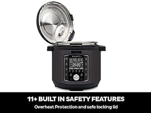 Instant Pot Pro 10-in-1 Pressure Cooker, Slow Cooker, Rice/Grain Cooker, Steamer, Sauté, Sous Vide, Yogurt Maker, Sterilizer, and Warmer, Includes App With Over 800 Recipes, Black, 6 Quart