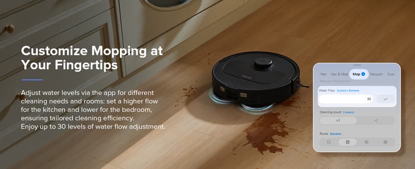 roborock Qrevo S Robot Vacuum and Mop, Self-Drying, Auto Mop Washing, 7000Pa Suction, Self-Emptying & Refilling, 10mm Auto Lifting, 200RPM Spinning Mops, Smart Obstacle Avoidance, Black