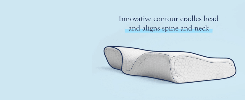 Dosaze Contoured Orthopedic Pillow, Queen Size Bed Pillow for Neck Pain Relief - Medium Firm, Bed Pillow for Back, Stomach and Side Sleepers, CertiPUR-US/Oeko-Tex