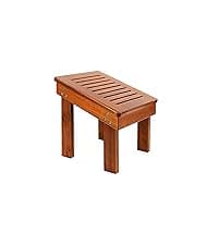 Utoplike Teak Shower Bench Seat with Handles, Portable Wooden Spa Bathing Stool with Storage Towel Shelf, 22" x 13" x 18.6", Perfect for Indoor and Outdoor Use