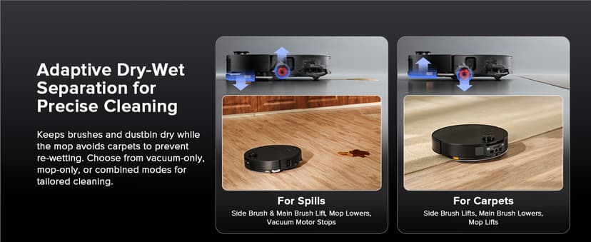 roborock Saros 10 Robot Vacuum and Mop, 22,000Pa Suction, AI Obstacle Avoidance, 3.14-inch Ultra Thin, Intelligent Dirt Detection, Zero Tangling Main Brush, Hot Water Mop & Dock Self Cleaning