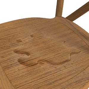 VINGLI Plastic Outdoor Dining Chairs Set of 6, Stackable Patio Farmhouse Brown Dining Chairs with X Back, Waterproof Kitchen & Dining Room Chairs for Indoor-Outdoor, Capacity 400 lbs