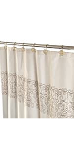 Creative Scents Fabric White Shower Curtain for Bathroom - Spa, Hotel Luxury Matt Waffle Weave Square Design, Water Repellent, 230 GSM Weighty Cloth, 72" x 72" for Decorative Bathroom Curtains