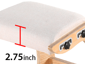 Adjustable Kneeling Chair, Wooden Ergonomic Chair Knee Chair Posture Chair - Improve Your Posture with an Angled Seat for Home,Office (Wood Color+ Pads)