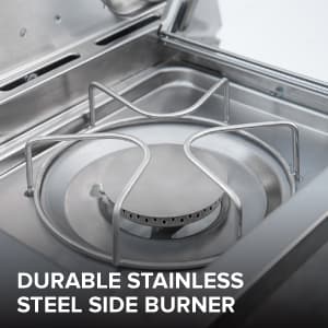 Nexgrill 4-Burner Propane Gas Grill in Stainless Steel with Side Burner, 60000BTUs, 626 sq. in. Cooking Space, Perfect for Outdoor Cooking & Grilling, Patios, BBQ, Backyards, Silver, 720-0830H