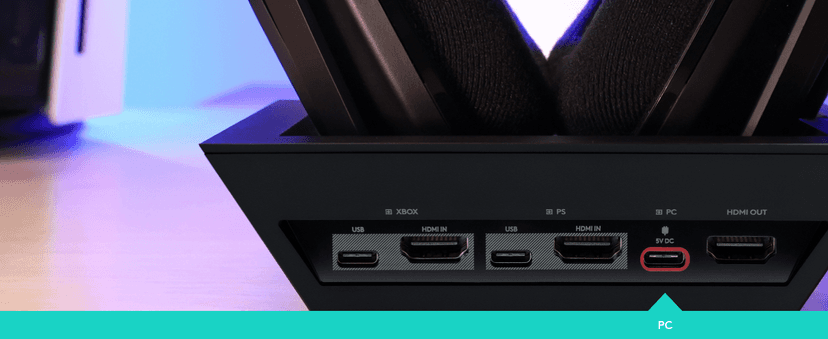 Logitech G Astro A50 X Omni-Platform Wireless Gaming Headset + Base Station for PS5, Xbox, PC: PLAYSYNC Video & Audio Switcher, HDMI 2.1 4K 120Hz VRR, <24 bit/48 kHz, 24hr Battery, 2.4GHz & BT - Black