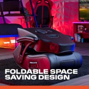 X Rocker Video Gaming Floor Rocker Chair, Built-in Audio, College Dorm Essentials for Guys and Girls, Gamers, Bedroom, Dorm Room Essentials, Foldable