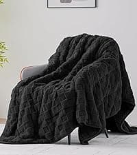 Uttermara Faux Fur Weighted Blanket Twin Size 15 Pounds, 48" x 72" Sherpa Heavy Blanket Throw for Couch Sofa Bed, Super Soft Plush Fleece & Warm Cozy Sherpa Reverse, Great for Calming and Relax, Gray