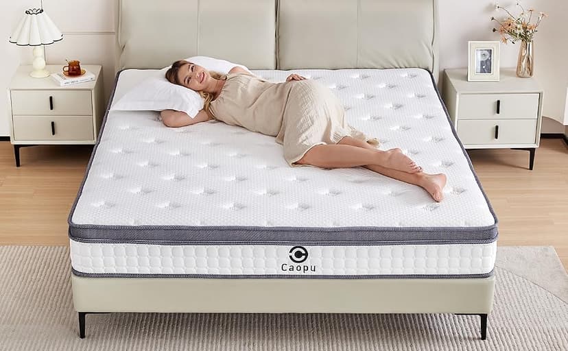 King Size Mattress, 10 inch Hybrid Mattress in a Box, Medium Firm, Pressure Relief & Motion Isolation, Gel Memory Foam Pocket Springs, CertiPUR US Certified, 365 Nights Trial