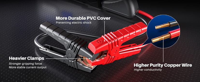 AUTOONE 6000A Car Battery Jump Starter Up to All Gas & 12L Diesel Engine, Car Battery Jumper Starter Portable 12V Jump Box with USB Output, Storage Case, LED Flashlight