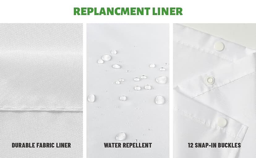 No Hooks Polyester Textured Shower Curtain with Snap-in Fabric Liner Set, Hotel Luxury Decor Shower Curtains for Bathroom with See Through Top Window, Waterproof & Washable, 71Wx74H, Cream