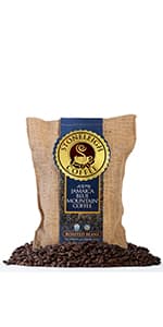 Stoneleigh Coffee – Premium 100 Grade A Jamaica Blue Mountain Coffee Roasted Beans– Genuine Jamaican Product - Traditional Jamaican Crocus (Burlap) Bag Packed Ideal for Gifting, 16oz
