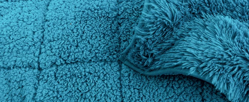 Cottonblue Weighted Blanket 15lbs, Sherpa Faux Fur Reversible Luxury Snugly Long Fur Warm Heavy Blanket 60x80 inches, Warm Plush Sherpa Weighted Blanket Queen Size for Couch Sofa Bed, Teal Green