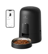 PETLIBRO Automatic Cat Feeder, Automatic Dog Food Dispenser with Freshness Preservation, Timed Pet Feeders for Dry Food, Up to 50 Portions 6 Meals Per Day, Granary Black