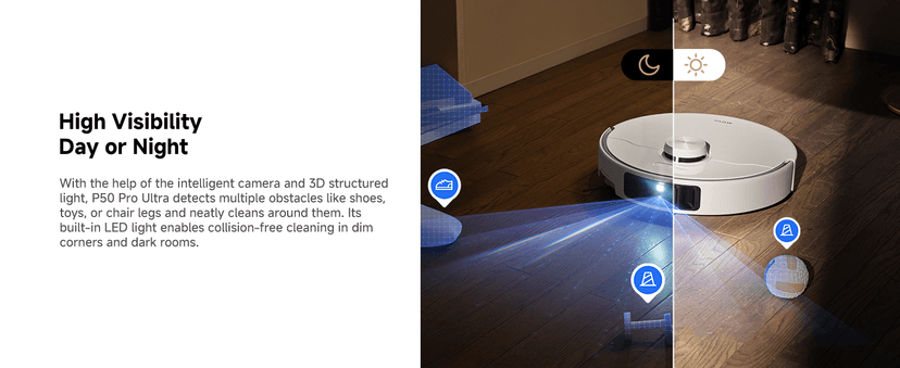 Mova P50 Pro Ultra Robot Vacuum and Mop, 19,000Pa Suction with Anti-Tangle Brush, Removable & Liftable Mop for Carpet & Floor, 167℉ Mop & Washboard Self Drying & Cleaning, Auto Empty & Refill