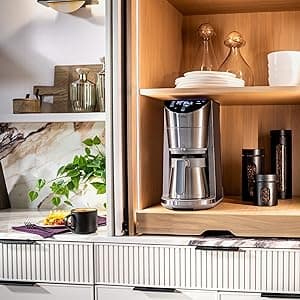 GE Profile Smart Grind & Brew Coffee Maker w/Podless Single Serve, 90oz Water Reservoir, 10 Cup Thermal Carafe, Voice Control, Adjustable Burr Grinder, SCA Certified, Barista-Quality, Stainless Steel