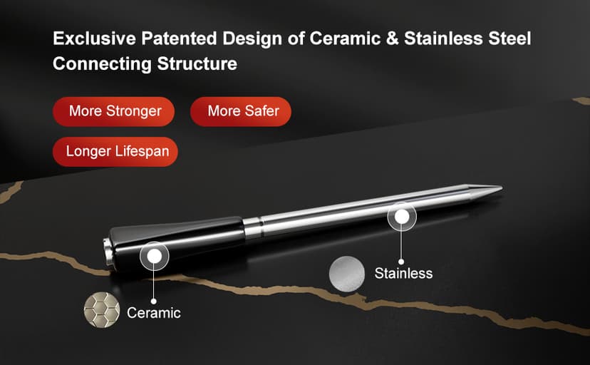 500ft Bluetooth Wireless Meat Thermometer for Smoker, Fitflavor Digital Grill Meat Thermometer Wireless for Grilling BBQ Cooking Oven Rotisserie, Rechargeable Battery, IP67 Waterproof (FNT11-4)