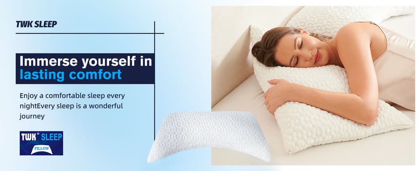 Original Adjustable Bed Pillow for Sleeping, Good for Side, Back & Stomach Sleeper with Washable Removable Cover, Additional Foam Fill Included