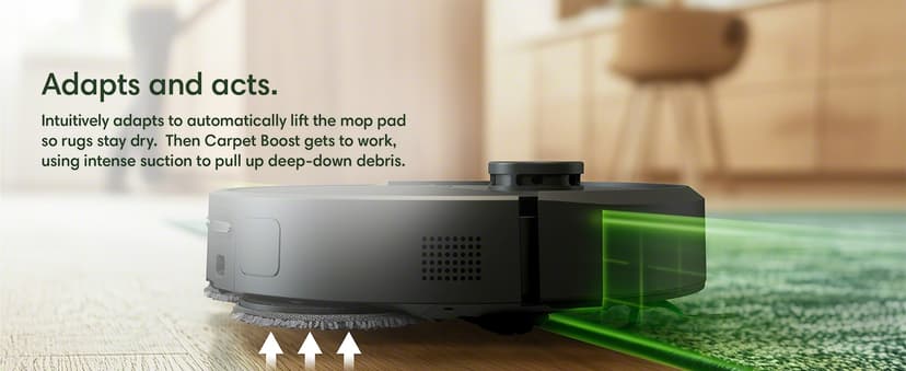 iRobot Roomba Plus 405 (G181) Combo Robot Vacuum & Mop with AutoWash Dock - Amazon Exclusive, Dual Spinning Mop Pads, Self-Empties for 75 Days, Intense Suction, Pad Washing & Drying, Pad-Lift, LiDAR