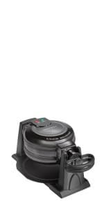 Hamilton Beach Belgian Waffle Maker with Removable PFAS-Free Durathon Nonstick Coated Plates, Easy Flip, Ceramic Grids, Black (26031)