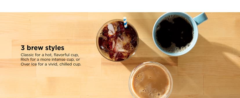 Ninja Pods & Grounds Single-Serve Coffee Maker, K-Cup Pod Compatible, 56-oz. Reservoir, 6-oz. Cup to 24-oz. Travel Mug Brew Sizes, Iced Coffee Maker, Navy, PB041NV