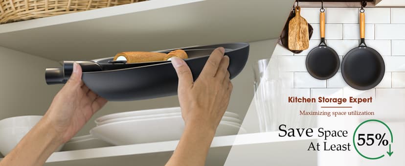 imarku Non Stick Frying Pans - 8 inch & 10 inch Frying Pan Nonstick Set, Honeycomb Lock Oil Cast Iron Skillets, Dishwasher Safe, Induction Compatible, Detachable Handle Pans, Best Gifts