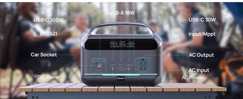 Portable Power Station 600W with Solar Panel 80W, 288Wh LiFePO4 Battery Backup w/2 AC Outlets, 1.7H Fast Charging Solar Generator for Camping, RV Travel, Home Emergencies