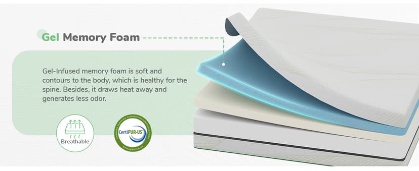 Novilla King Mattress in a Box, Memory Foam Mattress King Size 10 Inch, Medium Firm Mattress for Back Pain Relief and Support, Gel Infused, Ataraxia