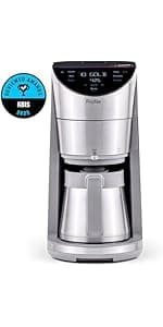 GE Profile Smart Grind & Brew Coffee Maker w/Podless Single Serve, 90oz Water Reservoir, 10 Cup Thermal Carafe, Voice Control, Adjustable Burr Grinder, SCA Certified, Barista-Quality, Stainless Steel