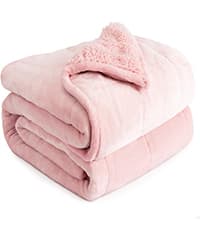 Cottonblue Weighted Blanket 15lbs, Sherpa Faux Fur Reversible Luxury Snugly Long Fur Warm Heavy Blanket 60x80 inches, Warm Plush Sherpa Weighted Blanket Queen Size for Couch Sofa Bed, Teal Green