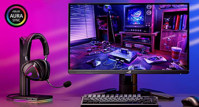 ASUS ROG Delta II Wireless Gaming Headset (BT, ROG SpeedNova 2.4GHz, 3.5mm, 50mm Titanium-Plated Drivers, 10mm Super-Wideband Mic, 110HR Battery, DualFlow Audio, for PC, Switch, PS5, Xbox)- Black