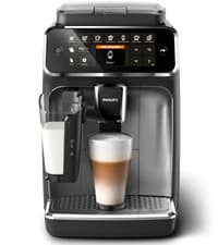PHILIPS 1200 Series Fully Automatic Espresso Machine, Classic Milk Frother, 2 Coffee Varieties, Intuitive Touch Display, 100% Ceramic Grinder, AquaClean Filter, Aroma Seal, Black (EP1220/04)