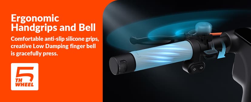 5TH Wheel V40 PRO Electric Scooters, 48V 800W Peak Motor & 20 MPH, 24.9 Miles Range, 10" Solid Tires, Front-N-Rear Suspension and Ambient Light, Folding Sport Scooters with Dual Brake System and APP