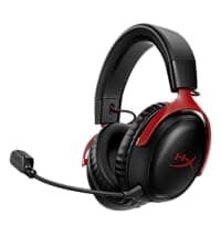 HyperX Cloud Alpha Wireless - Gaming Headset for PC, 300-hour battery life, DTS Headphone:X Spatial Audio, Memory foam, Dual Chamber Drivers, Noise-canceling mic, Durable aluminum frame,Red