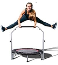 BCAN 450LBS/550LBS Foldable Mini Trampoline, 40"/48" Fitness Trampoline with Durable Bungees, Stable & Quiet Exercise Rebounder for Adults,Great Mini Trampoline for Indoor/Garden Workout - 2