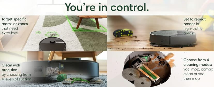 iRobot Roomba Plus 405 (G181) Combo Robot Vacuum & Mop with AutoWash Dock - Amazon Exclusive, Dual Spinning Mop Pads, Self-Empties for 75 Days, Intense Suction, Pad Washing & Drying, Pad-Lift, LiDAR