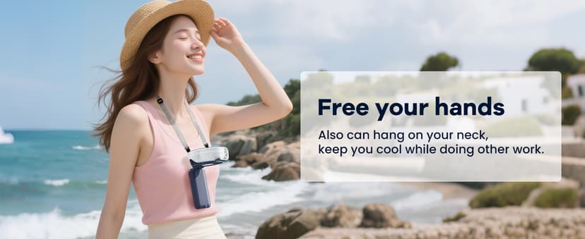 HandFan 5200mAh Upgraded Handheld Misting Fan, Portable Mister Fan Rechargeable, Spray Water Mist Fans, Electric Hand Cooling Ice Fans for Summer Beach Travel Concerts, Gifts for Women(Royal Blue)