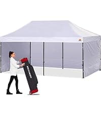 ABCCANOPY Easy Pop Up Canopy Tent with Sidewalls 10x10 Commercial -Series, White