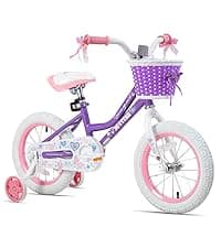 JOYSTAR Unicorn Kids Bike for Girls Ages 2-9 Years Old, 12 14 16 18 Inch Kids Bike with Training Wheels, Doll Seat, Streamers and Basket, Toddler Girls Bike, Multiple Colors