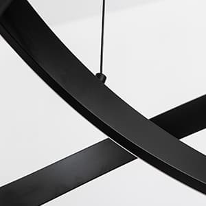 MAYNA Modern LED Pendant Light Fixture, Contemporary LED Chandelier with Irregular Ring Lights, Adjustable Modern Chandeliers for Dining Room Kitchen Entryway Living Room Bedroom, 6000K Daylight